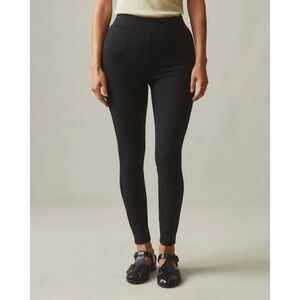 American Giant (Set of 2) NO BS High Rise Ponte Slim Pant in Super Black 16 Reg